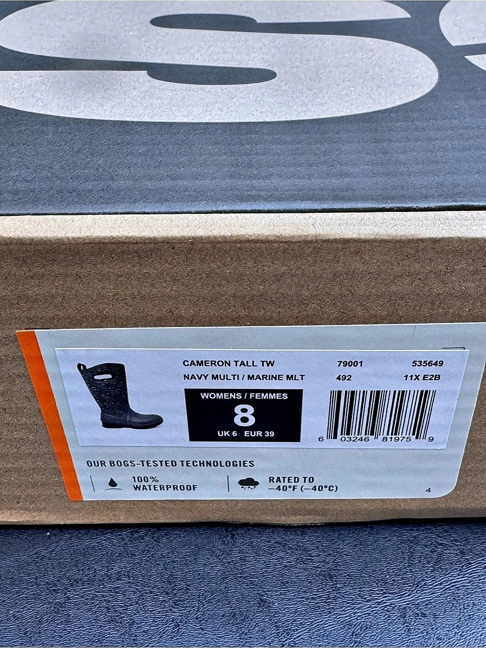 BOGS Cameron Tall TW Tall Waterproof Boots Blue US 8 NWT - Picture 13 of 15